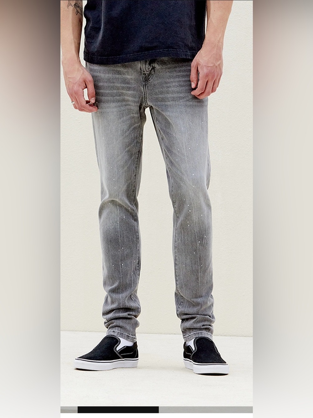 PacSun Men's Slim Straight Grey Jeans size 33x30